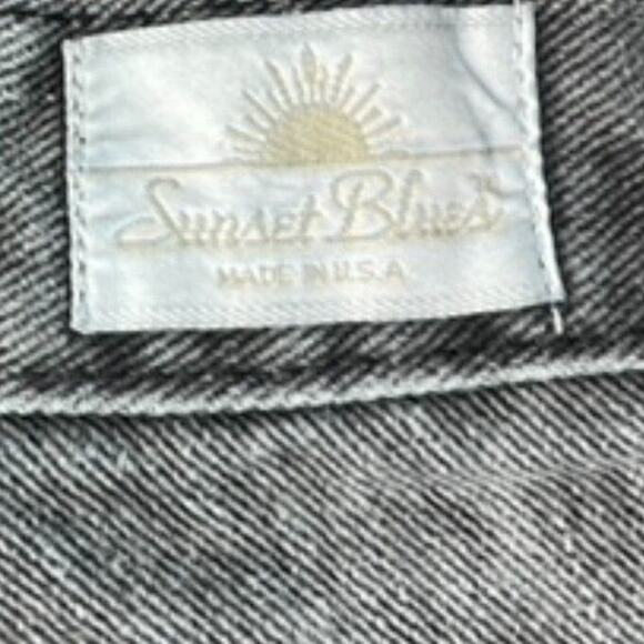 Vintage SUNSET BLUES (28x25) Acid Wash Mom Jeans 80s High Rise Bare Back USA - Picture 5 of 6
